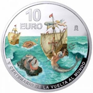 Stříbrná mince Kolem světa 27g 10 Euro 2020 Španělsko