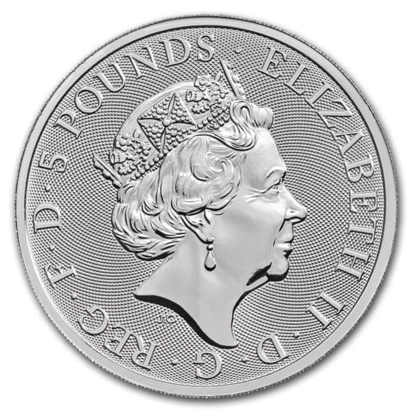 Royal Mint Mince 2018  Velká Británie 2 oz  královna kůň - Image 2