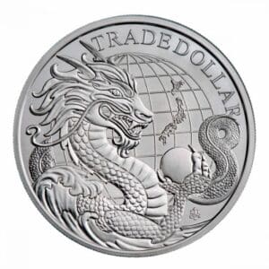 Stříbrná mince moderní japonský obchodní (Trade) dolar 1 oz 1 pound 2023 Svatá Helena