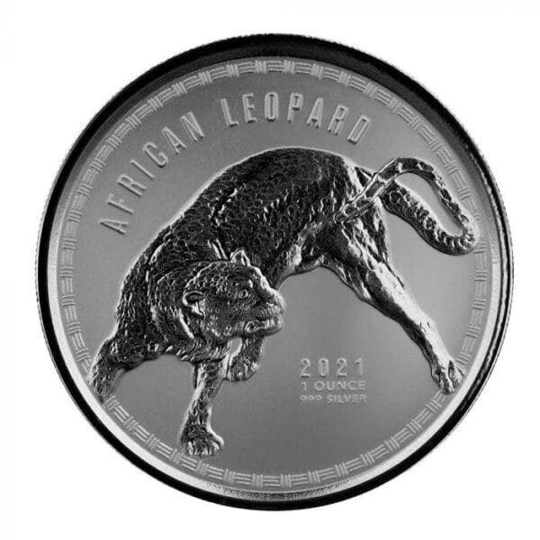 Scottsdale Mint Mince  Ghana African Leopard 2021 1oz - Image 2