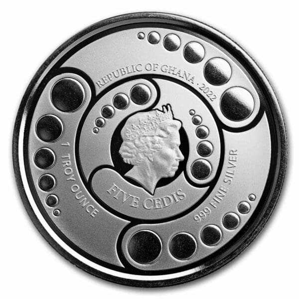 Scottsdale Mint Stříbrná mince 5 Cedis Space Alien (UFO) 1 Oz 2022 Ghanská republika - Image 2