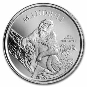 Scottsdale Mint Stříbrná mince Mandrill 1 Oz 2021 Kamerun BU