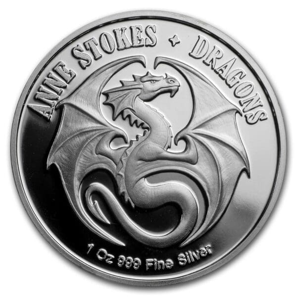 Silver Shield 1 oz Stříbrná mince Anne Stokes Draci (rodní duchové) - Image 2