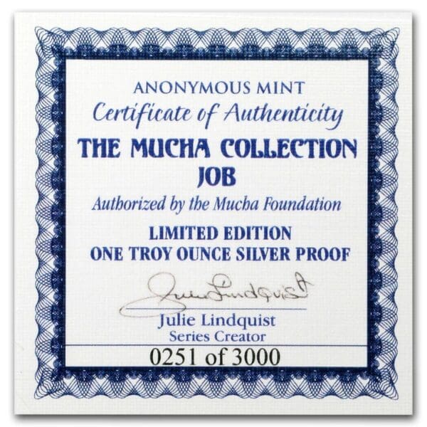 Silver Shield Mince - 1 oz Kolekce  Mucha Collection - Image 3