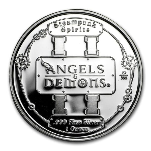 Silver Shield Mince 1 oz Stříbro - Série Andělé  & Démoni (Theodosia) - Image 2