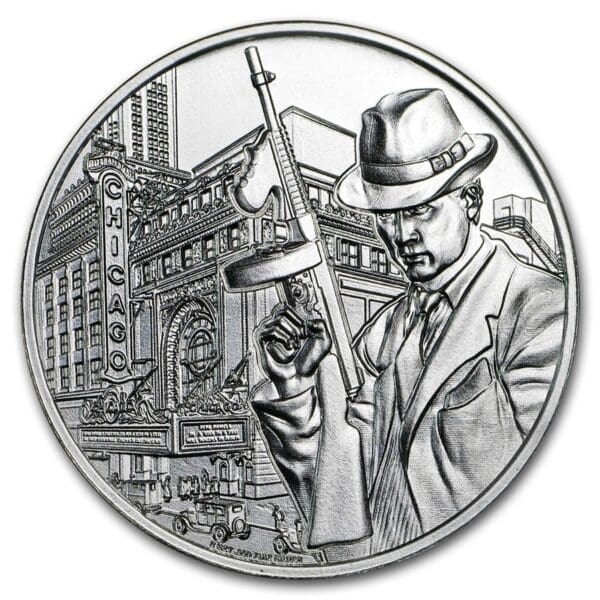 Silver Shield Mince : 2 oz stříbro - "veřejný nepřítel # 1" Alphonse Capone - Image 2