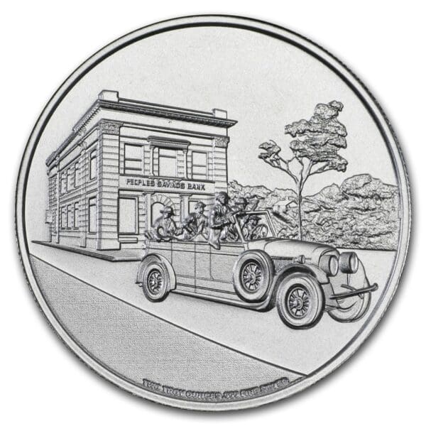 Silver Shield Stříbrná investiční mince- 2 oz Stříbro - "Veřejný nepřítel # 1" John Dillinger - Image 2