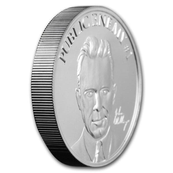 Silver Shield Stříbrná investiční mince- 2 oz Stříbro - "Veřejný nepřítel # 1" John Dillinger - Image 3