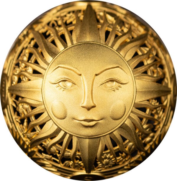 SLUNCE A MĚSÍC 2 oz 5 $ Samoa 2024 SUN AND MOON se selektivním zlacením - Image 2
