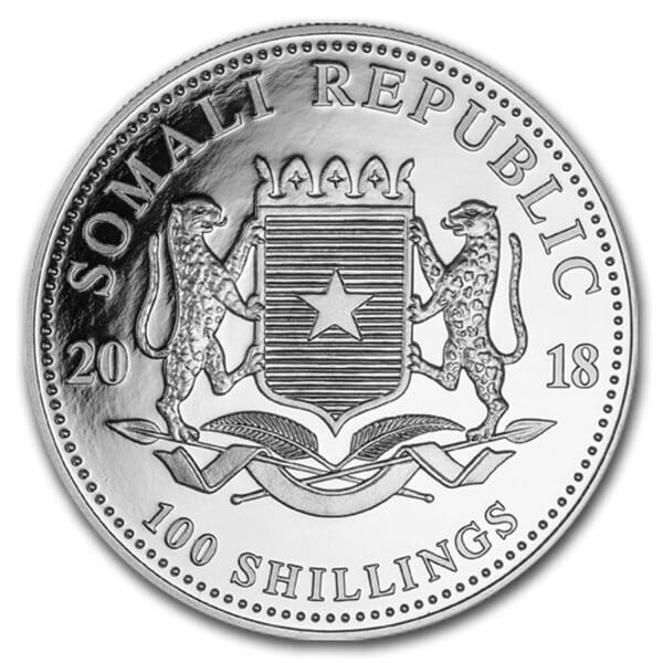 Stříbrná investiční mince - 2018 Somálsko 1 oz slon - Image 2