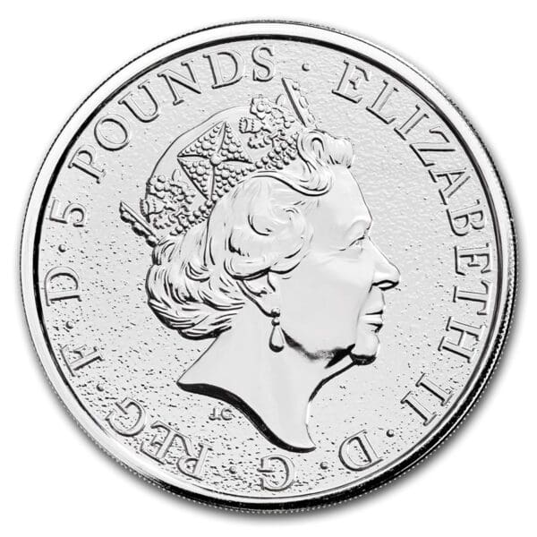 Stříbrná mince The Queen's Beasts Red Dragon 2 Oz 2017 - Image 2