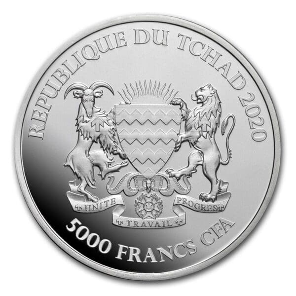 Sunshine Minting 2020 Čadská republika 1 oz Mandala Hippo BU - Image 2