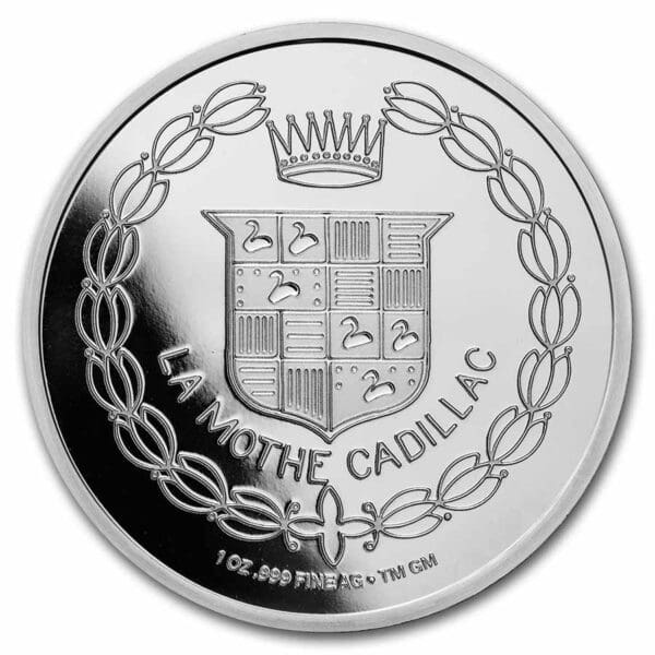 U.S. Mint Mince Logo Cadillac "La Mothe Cadillac" 1 oz - Image 2
