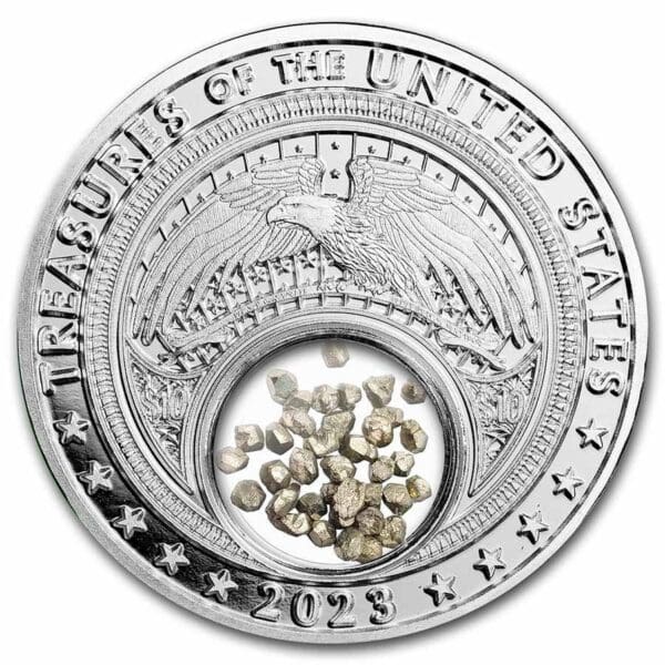 U.S. Mint Stříbrná mince Treasures of the US Pennsylvania Pyrite (barva) USA Native 2023 - Image 2