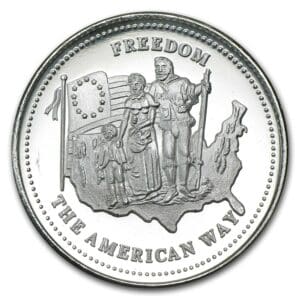 UNITED STATES MINT Mince - 1 oz Stříbrná mince  - Johnson Matthey (svoboda, americká cesta)