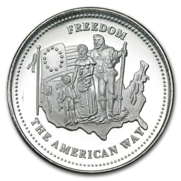 UNITED STATES MINT Mince - 1 oz Stříbrná mince  - Johnson Matthey (svoboda, americká cesta)