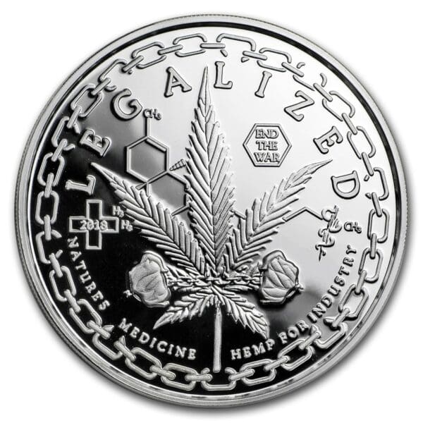 UNITED STATES MINT Mince : 1 ozstříbro Proof  - legalizovaný (stát Oregon) - Image 2
