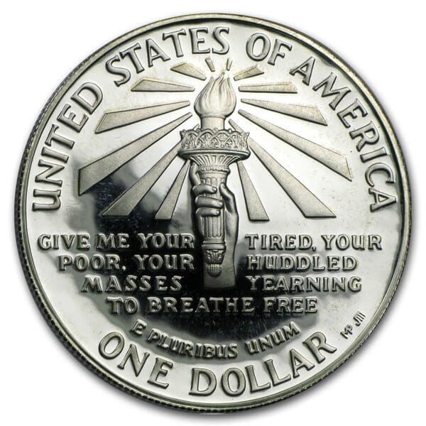 UNITED STATES MINT Mince :1986-S Socha svobody $ 1 Stříbro Proof - Image 2