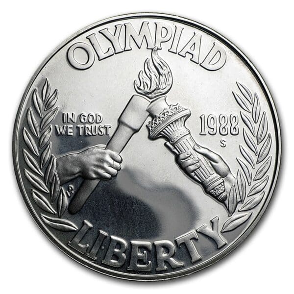 UNITED STATES MINT Mince :1988-S olympijský  $ 1Stříbro Proof - Image 2