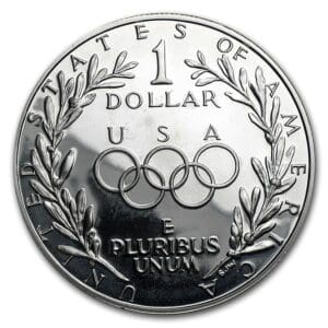 UNITED STATES MINT Mince :1988-S olympijský  $ 1Stříbro Proof