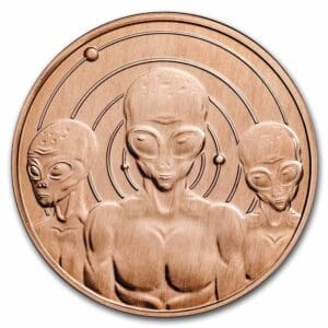UNITED STATES MINT Mince měděná Mimozemšťané "I Believe" UFO 1 oz