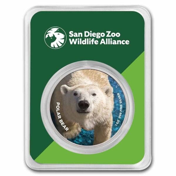 UNITED STATES MINT Mince San Diego Zoo (medvěd) TEP barevná 1 oz - Image 2