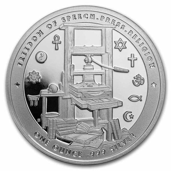 UNITED STATES MINT Mince Zakladatelé svobody: Franklin Svobodná řeč TEP 1 oz - Image 4