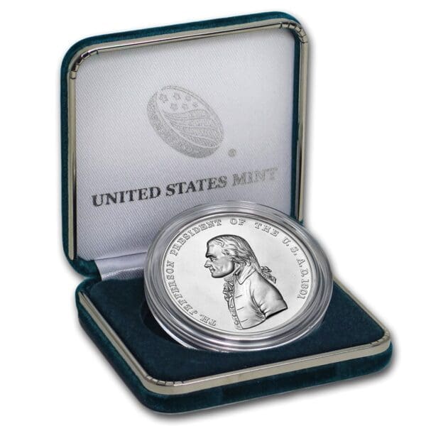 UNITED STATES MINT Prezidentská medaile USA Mint Silver Thomas Jefferson - Image 3