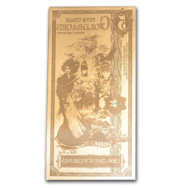 UNITED STATES MINT Slitek 5 Utah Goldback 24k - Image 2