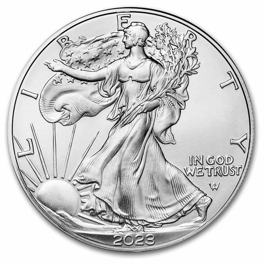 UNITED STATES MINT Stříbrná mince Eagle – s americkou vlajkou, černá karta TEP 1 Oz 2023 - Obrázek 3