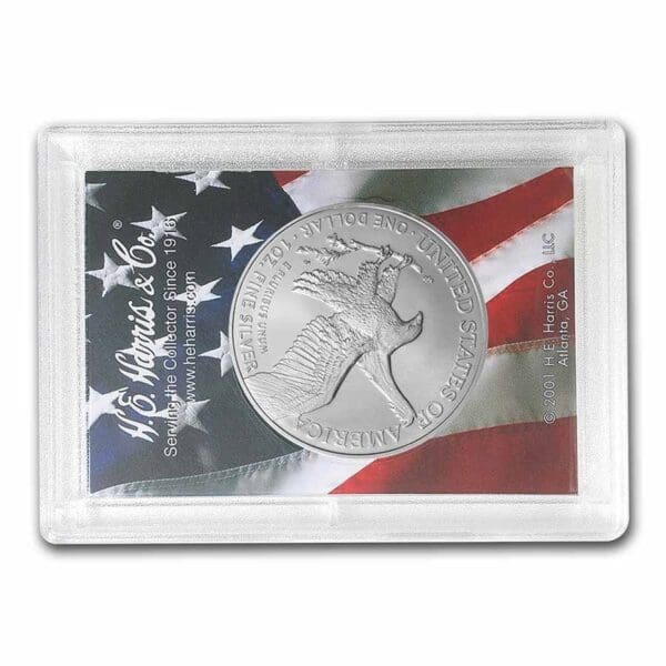 UNITED STATES MINT Stříbrná mince Eagle – s držákem Harris, design americké vlajky 1 Oz 2023 USA - Image 2