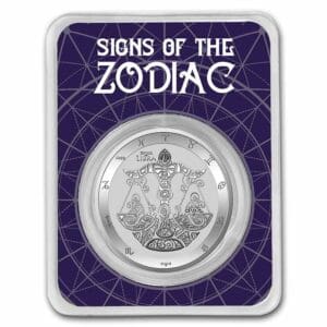 9Fine Mint Zvěrokruh Váhy 1 oz Stříbro