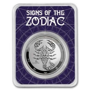 9Fine Mint Zvěrokruh Štír 1 oz Stříbro TEP