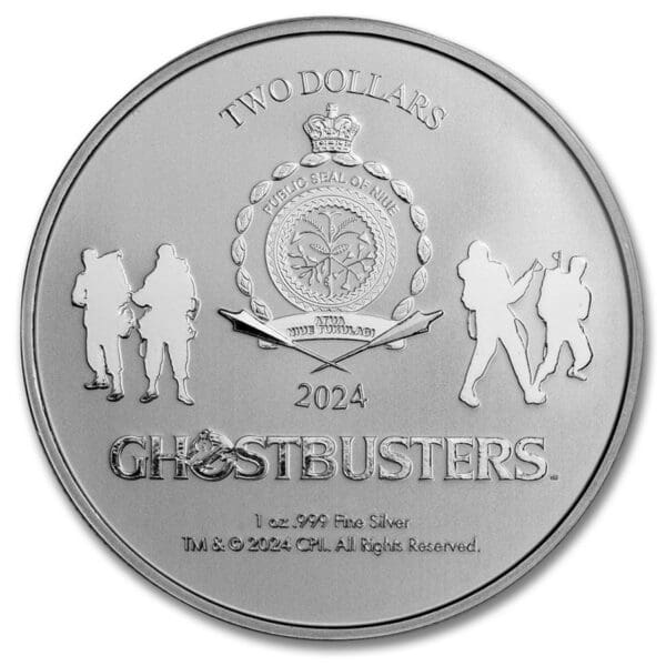 9Fine Mint 2024 1 oz Stříbrná mince  2 $ Ghostbusters No Ghost Logo - Image 2