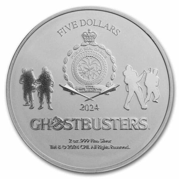9Fine Mint 2024 Niue 2 oz Stříbro $ 5 Ghostbusters: Stay Puft - Image 2