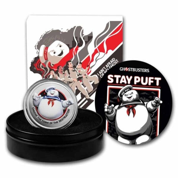 9Fine Mint 2024 Niue 2 oz Stříbro $ 5 Ghostbusters: Stay Puft - Image 3