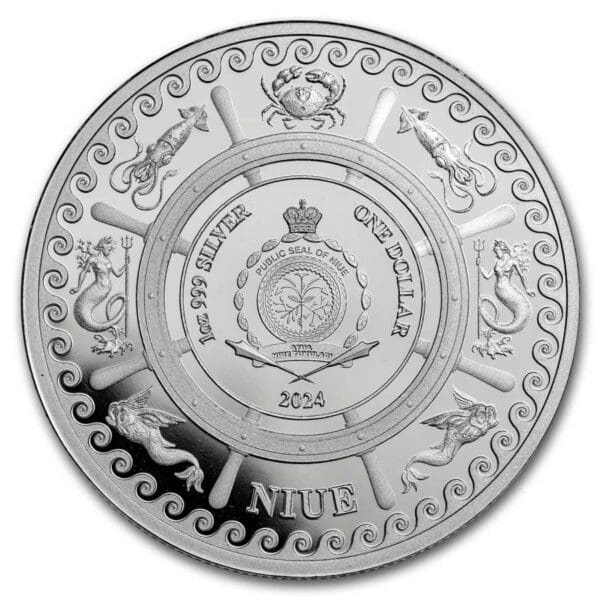 9Fine Mint Mythical Creatures: Mořský had BU 2024 Niue 1 oz - Image 2