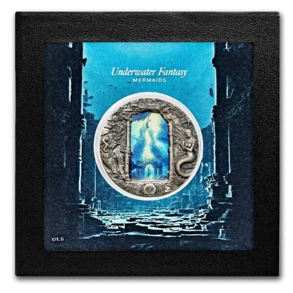Mayer Mint GMBH Antique Underwater Fantasy: Mořské panny 3 Oz 2024 Palau - Image 3