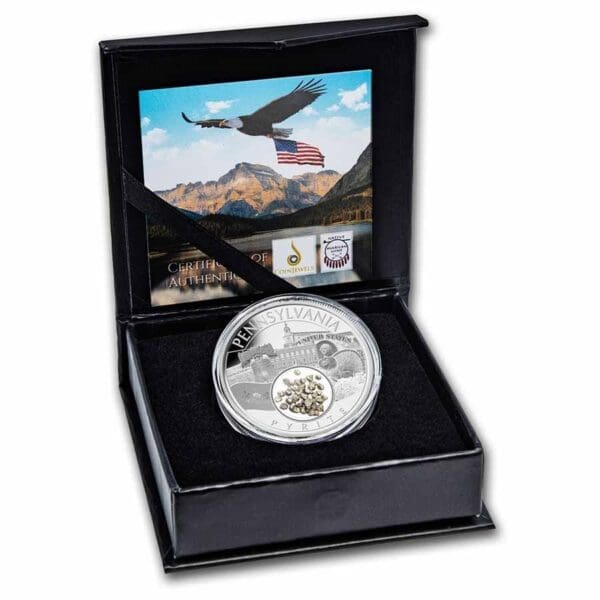 Native American Mint 2023 1 oz Ag  U.S. Pennsylvania Pyrite - Image 3