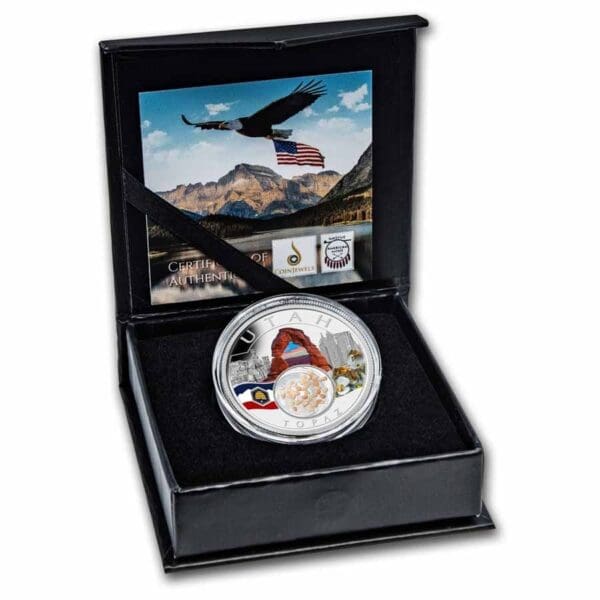 Native American Mint Treasures of the US Utah Topaz (Colorized) 1 Oz 2024 Native Mint - Image 3