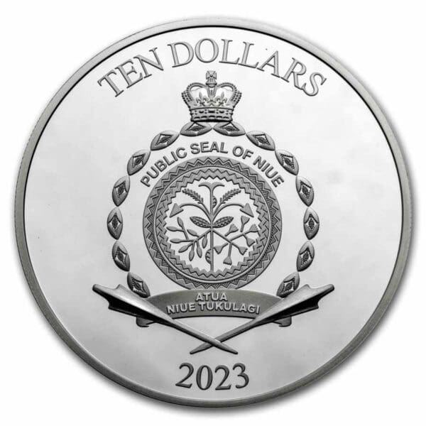 New Zealand Mint Disney's Mickey Mouse & Pluto 3 Oz 10 $ Niue 2023 - Image 2