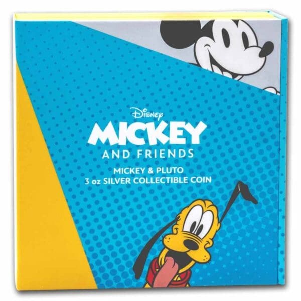 New Zealand Mint Disney's Mickey Mouse & Pluto 3 Oz 10 $ Niue 2023 - Image 4