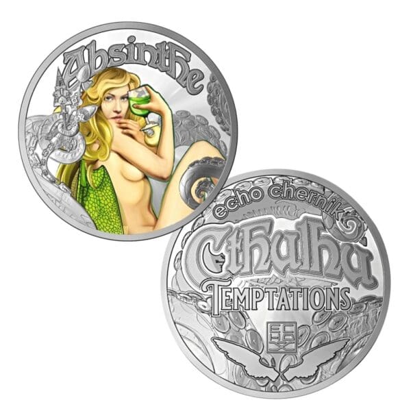 Osborne Mint Cthulhu Temptations- Absinthe 1oz Stříbro - Image 3