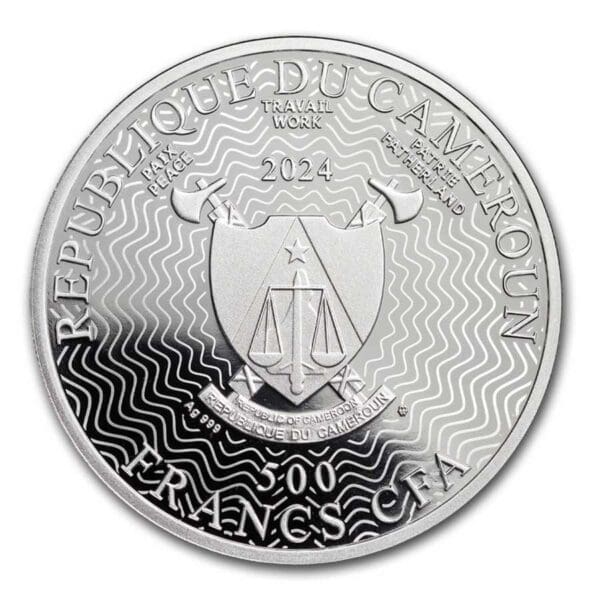 Polská mincovna 2024 Kamerun Silver Proof 160. výročí. Výkřik Edvarda Muncha - Image 2