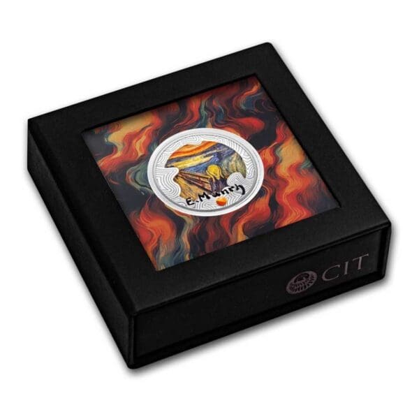 Polská mincovna 2024 Kamerun Silver Proof 160. výročí. Výkřik Edvarda Muncha - Image 4