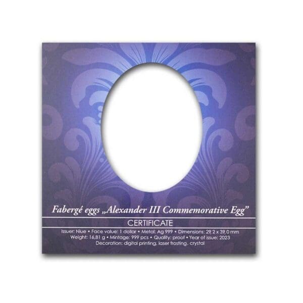 Polská mincovna 2024 Stříbro Faberge Eggs : Alexander - Image 4