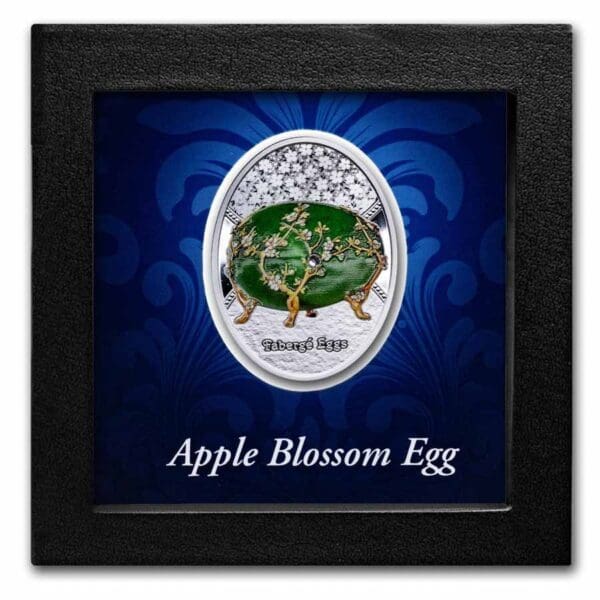 Polská mincovna 2024 Stříbro Faberge Eggs : Apple Blossom - Image 4