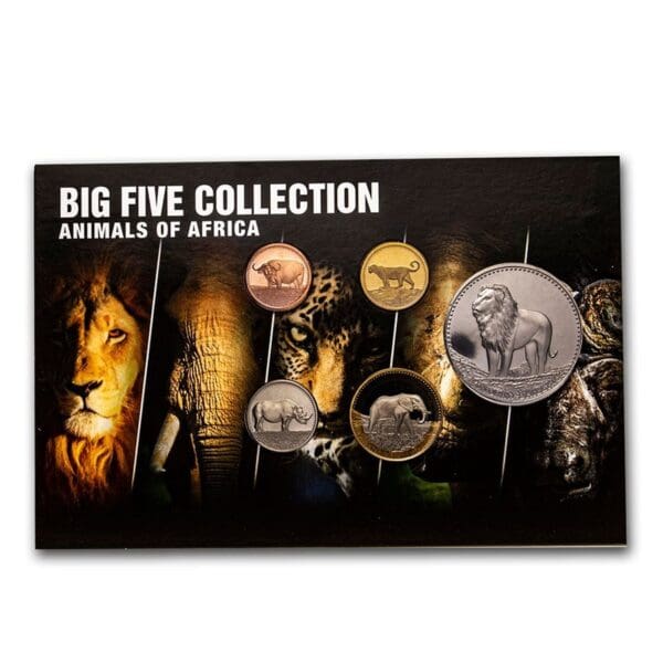 Sada 5 mincí Somálsko Big Five Animals BU - Image 2
