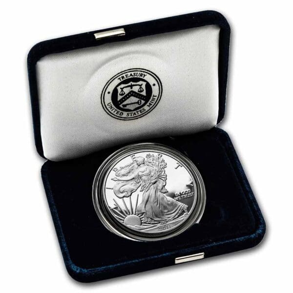 UNITED STATES MINT American Silver Eagle Orel (náhodný rok, s krabicí a COA) 1 oz Proof - Image 3
