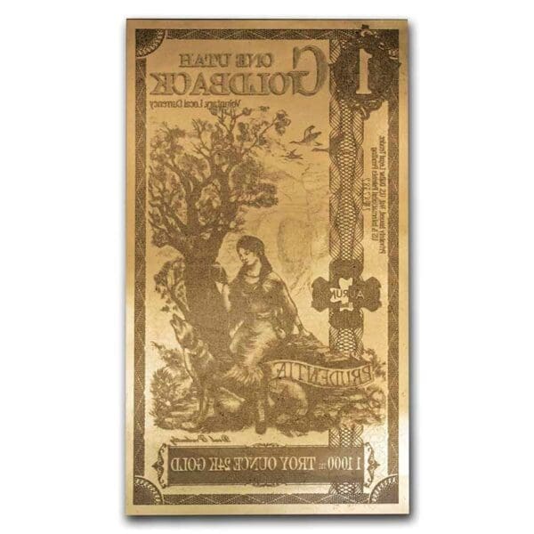 UNITED STATES MINT Slitek 1 Utah Goldback 24k - Image 2